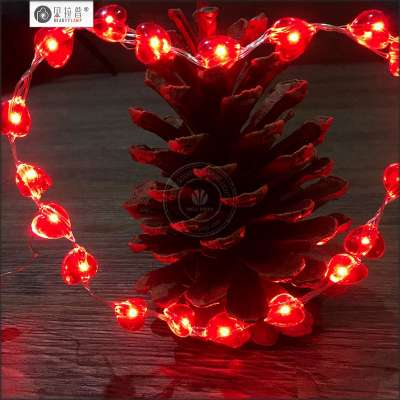 Romantic style hot sales heart string light