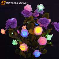 Lejin 2m 20 led rose font pvc christmas string light for party supplies